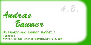 andras baumer business card